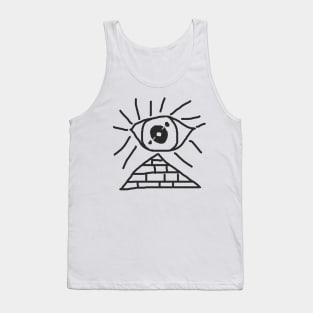 The big eye on pyramid Tank Top